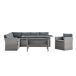 Conjunto de canto para jardim GAVÁ com mesa alta Conjunto de canto para jardim GAVÁ com mesa alta Cinza Escuro