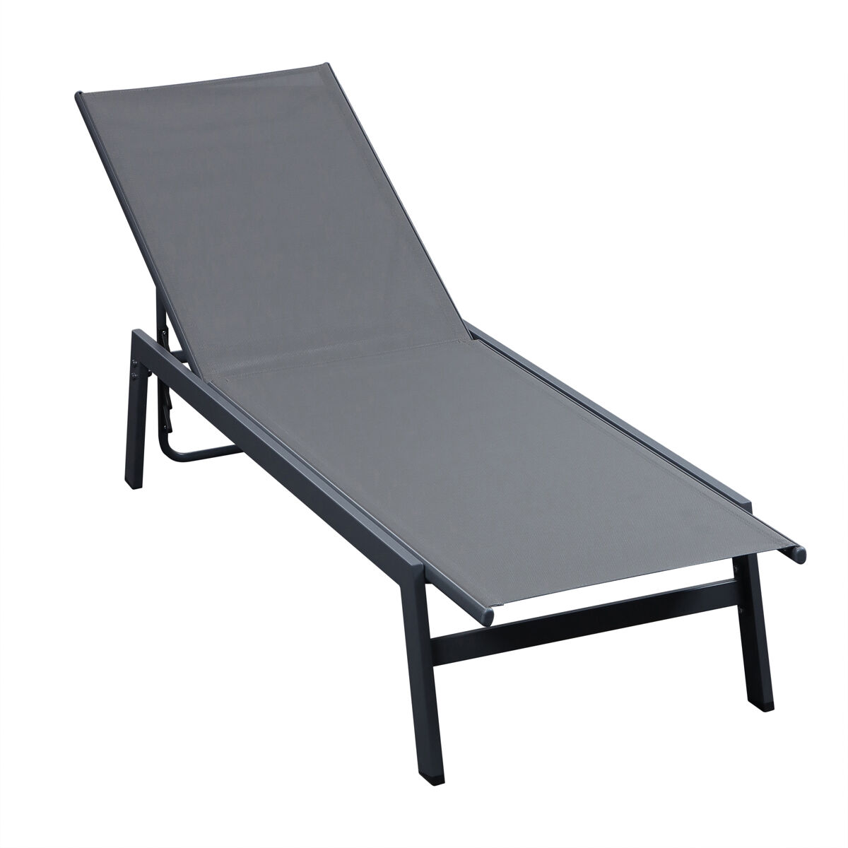 Espreguiçadeira de jardim TOLOSA cinza escuro