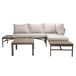 Conjunto de jardim OSLO com sofá de canto Conjunto de jardim OSLO com sofá de canto Madeira Clara
