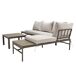 Conjunto de jardim OSLO com sofá de canto Conjunto de jardim OSLO com sofá de canto Madeira Clara