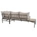 Conjunto de jardim OSLO com sofá de canto Conjunto de jardim OSLO com sofá de canto Madeira Clara