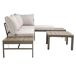 Conjunto de jardim OSLO com sofá de canto Conjunto de jardim OSLO com sofá de canto Madeira Clara