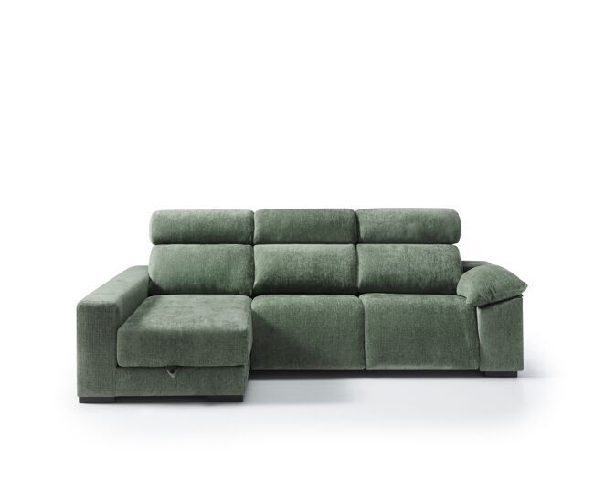 Chaise longue esquerda com relax elétrico all cor verde