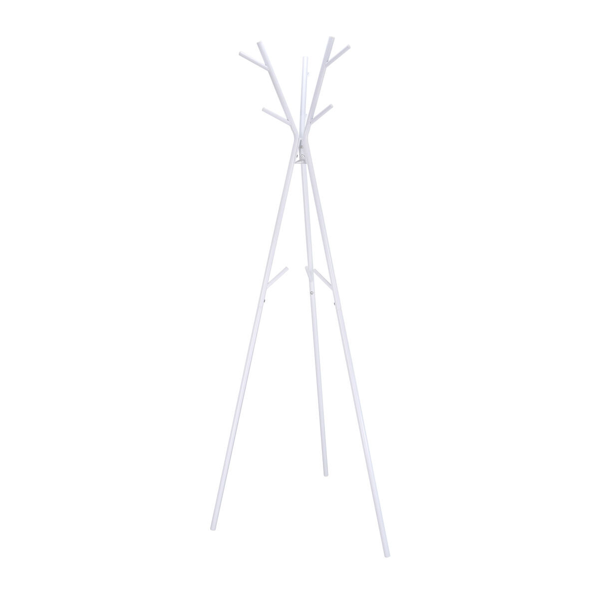 Cabide de pé KABIL em metal 168x73x60cm branco com 6 ganchos