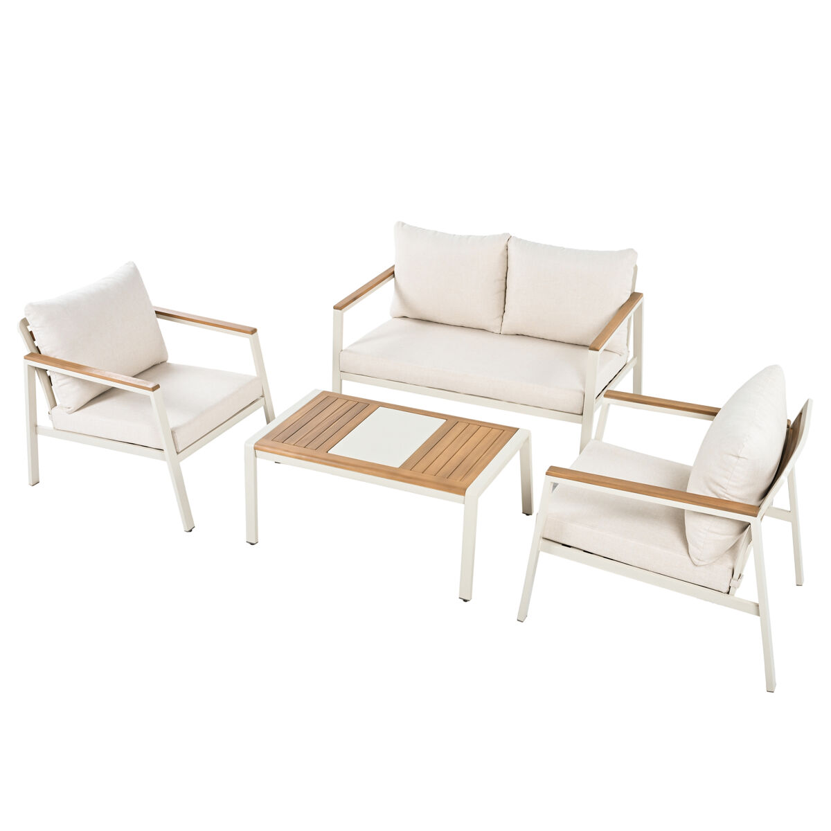 Conjunto de jardim OLERIOS cor creme