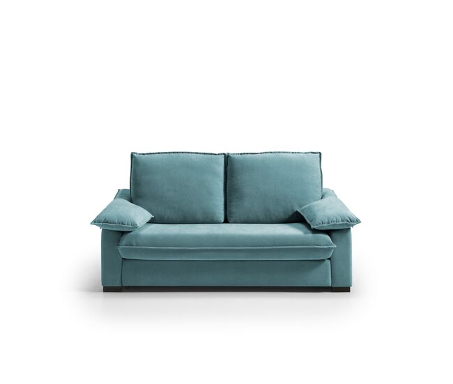 Sofá cama 3 lugares dodo cor bleu turquesa