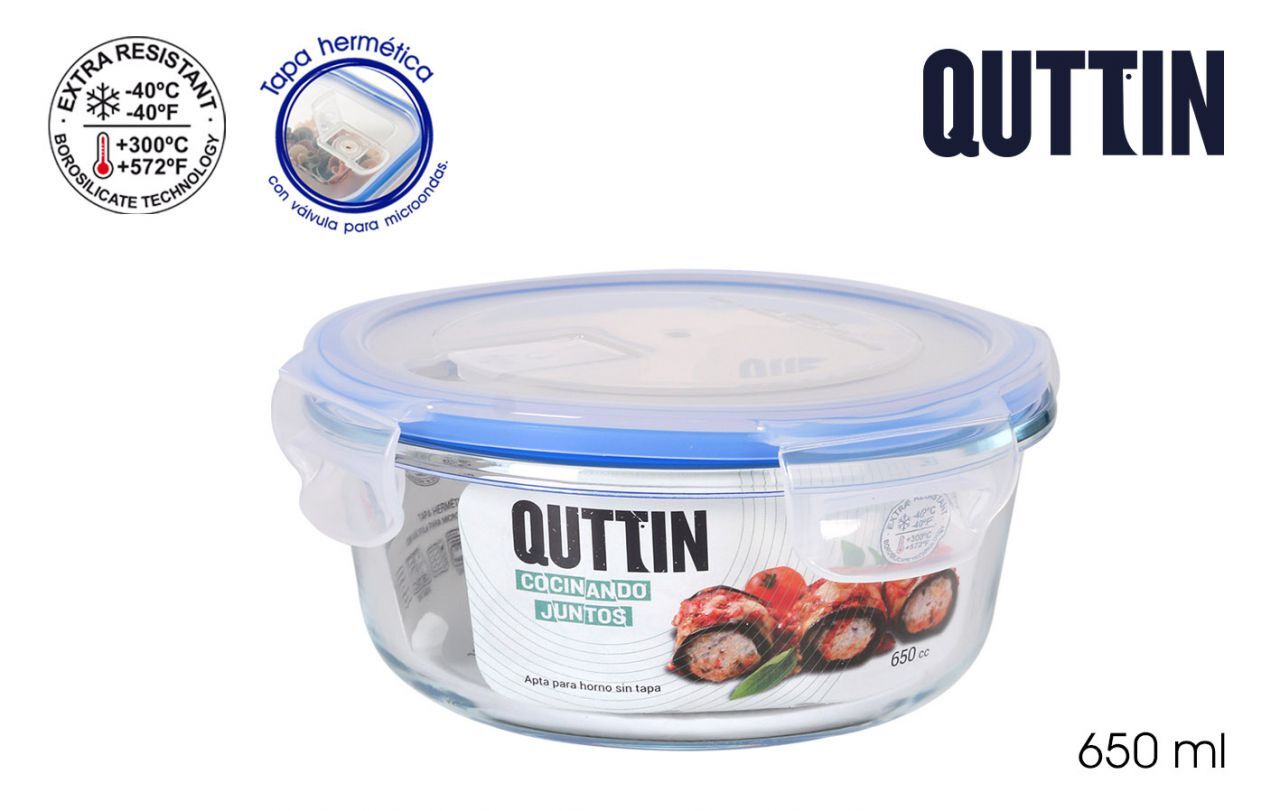 Tupperware de borossilicato QUTTIN diâmetro 15cm