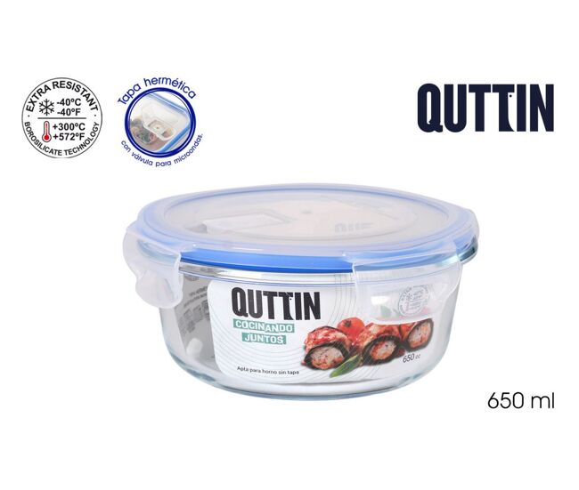 Tupperware de borossilicato quttin diâmetro 15cm