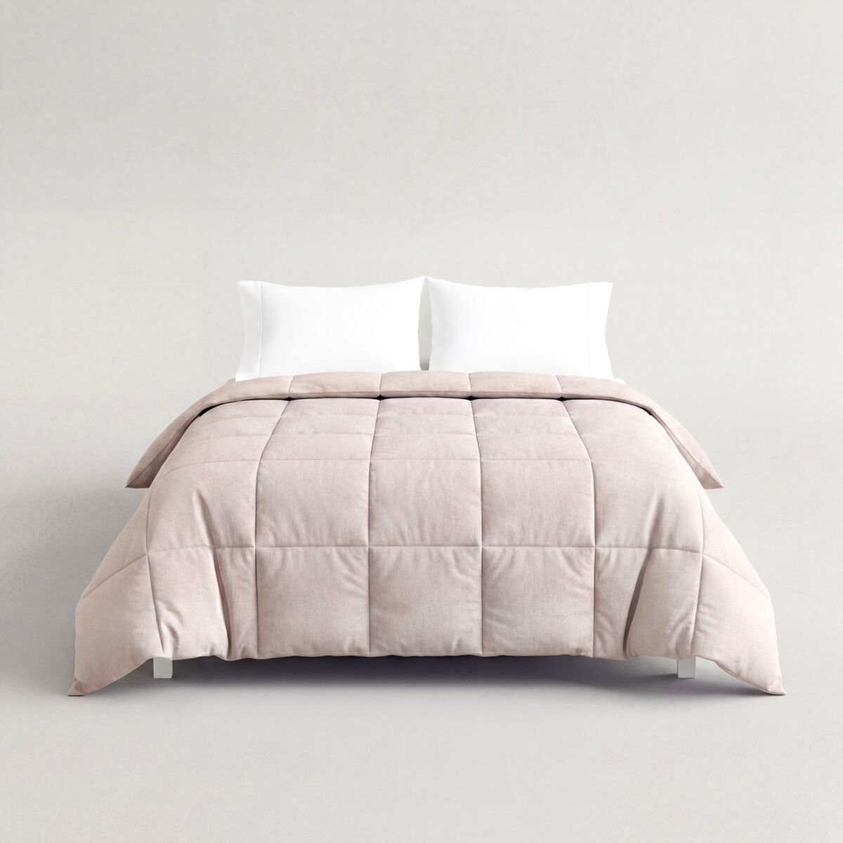 Edredão montblanc somnalis cama 135cm cor bege
