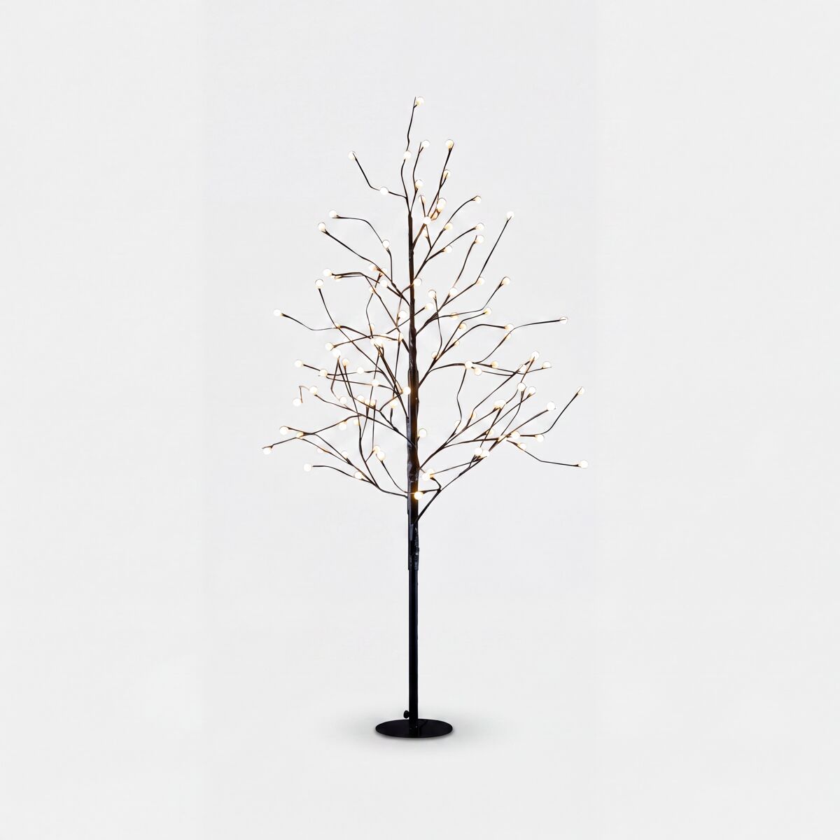 árvore xmas 150cm preta 108 luzes led