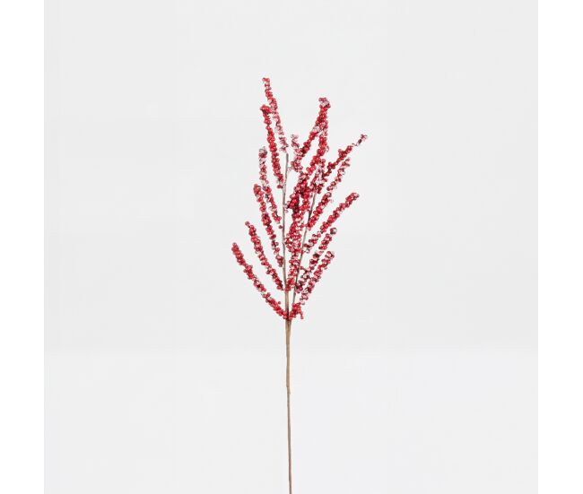 Planta artificial berryspray vermelha 80cm marca mica decorations