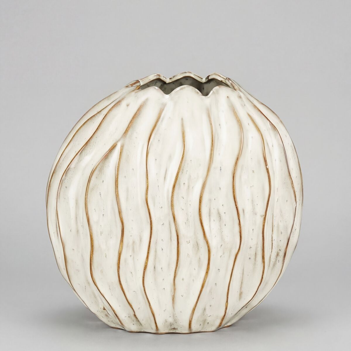 Vaso de cerâmica JOVI branco 15,5x27cm marca MICA DECORATIONS