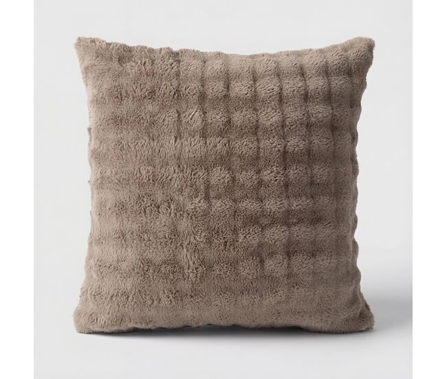 Almofada em poliéster bubble 45x45cm taupe