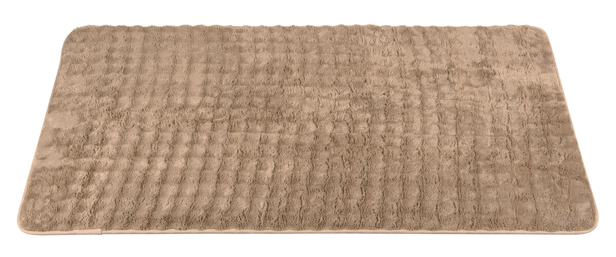 Tapete em poliéster bubble 60x120cm cor taupe