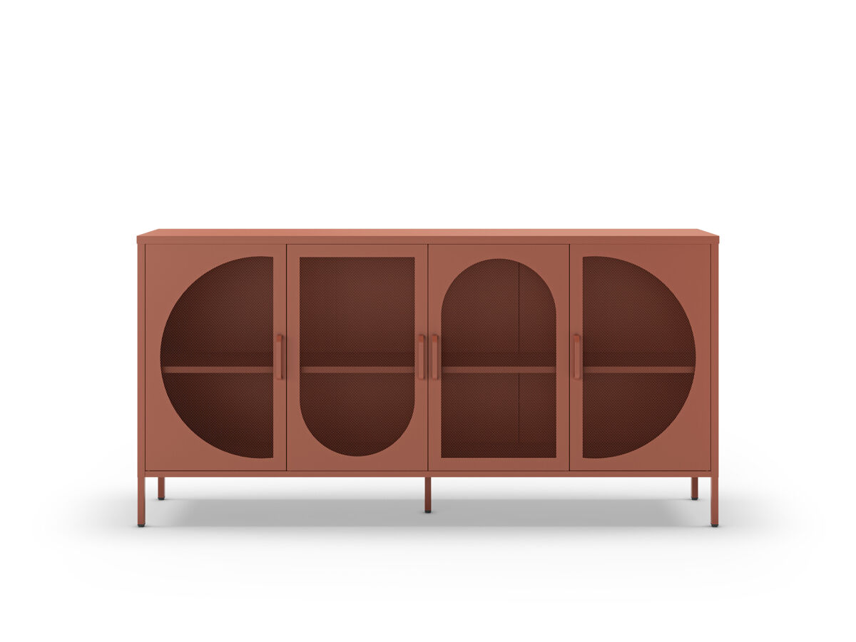 Aparador tayra com 4 portas cor terracota - conforama