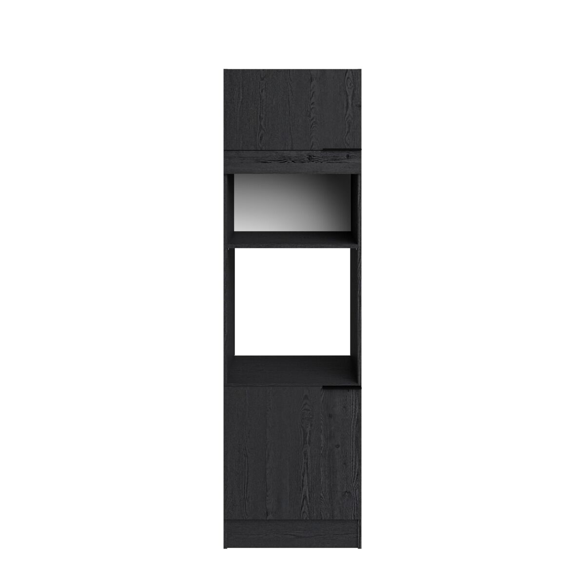 Módulo de coluna alto ANNA 60 cm com 2 portas, preto
