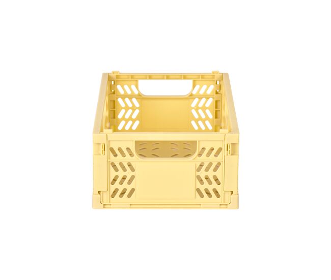 Caixa de plástico plegable ii 8,5x21x14,5cm cor jaune - conforama
