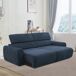 Sofá de 3 lugares com relaxamento manual LOAN XXL Sofá de 3 lugares com relaxamento manual LOAN XXL Azul