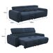 Sofá de 3 lugares com relaxamento manual LOAN XXL Sofá de 3 lugares com relaxamento manual LOAN XXL Azul