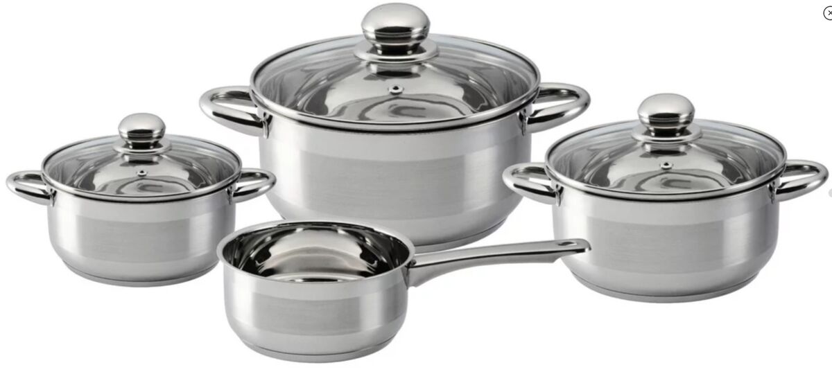 Conjunto de 7 panelas em aço inoxidável CONFORAMA