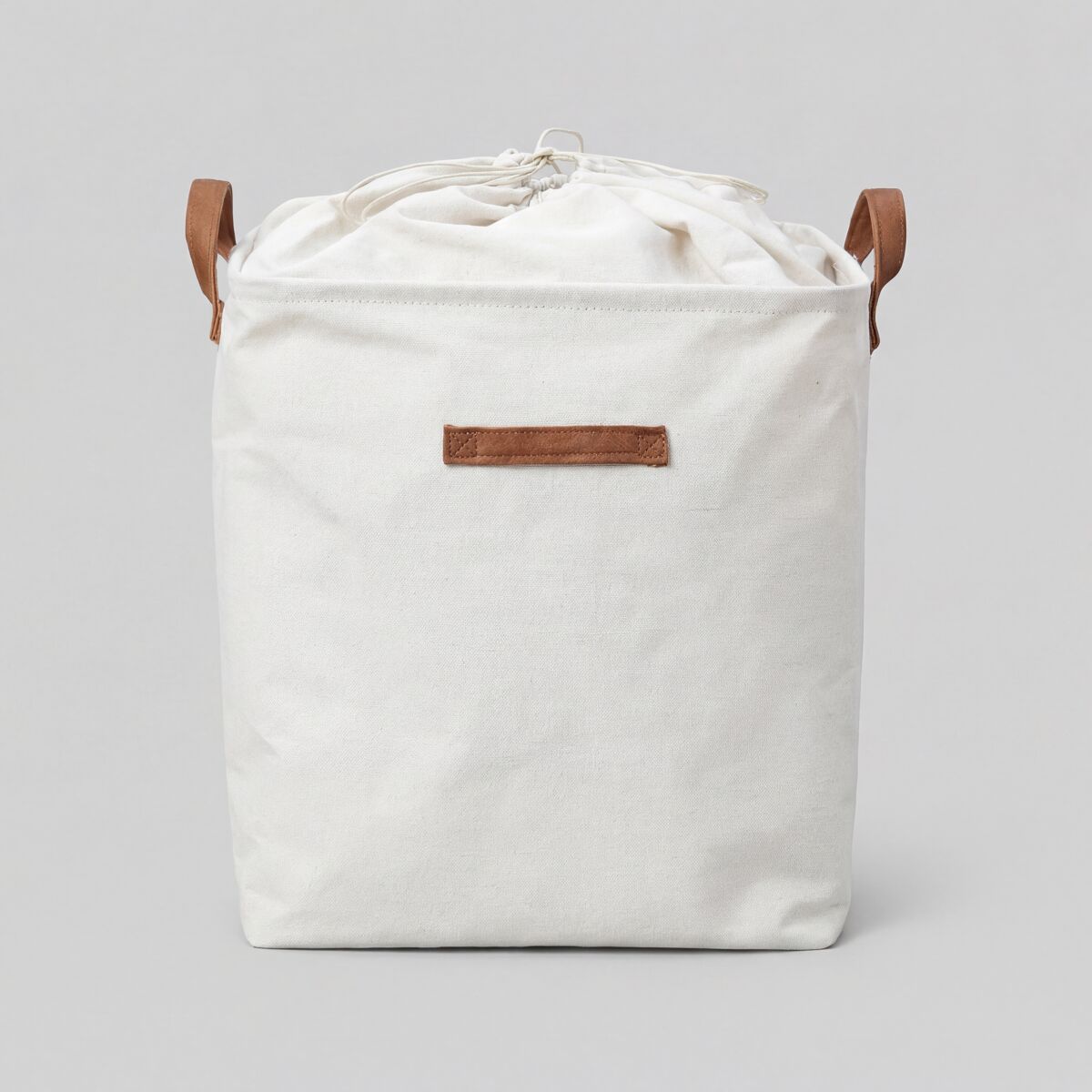 Cesto de roupa SWEDEN tecido 44x40x30cm cor branco