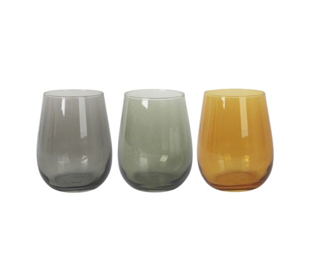 Conjunto de 4 copos natur coral 360cc marca la mediterranea