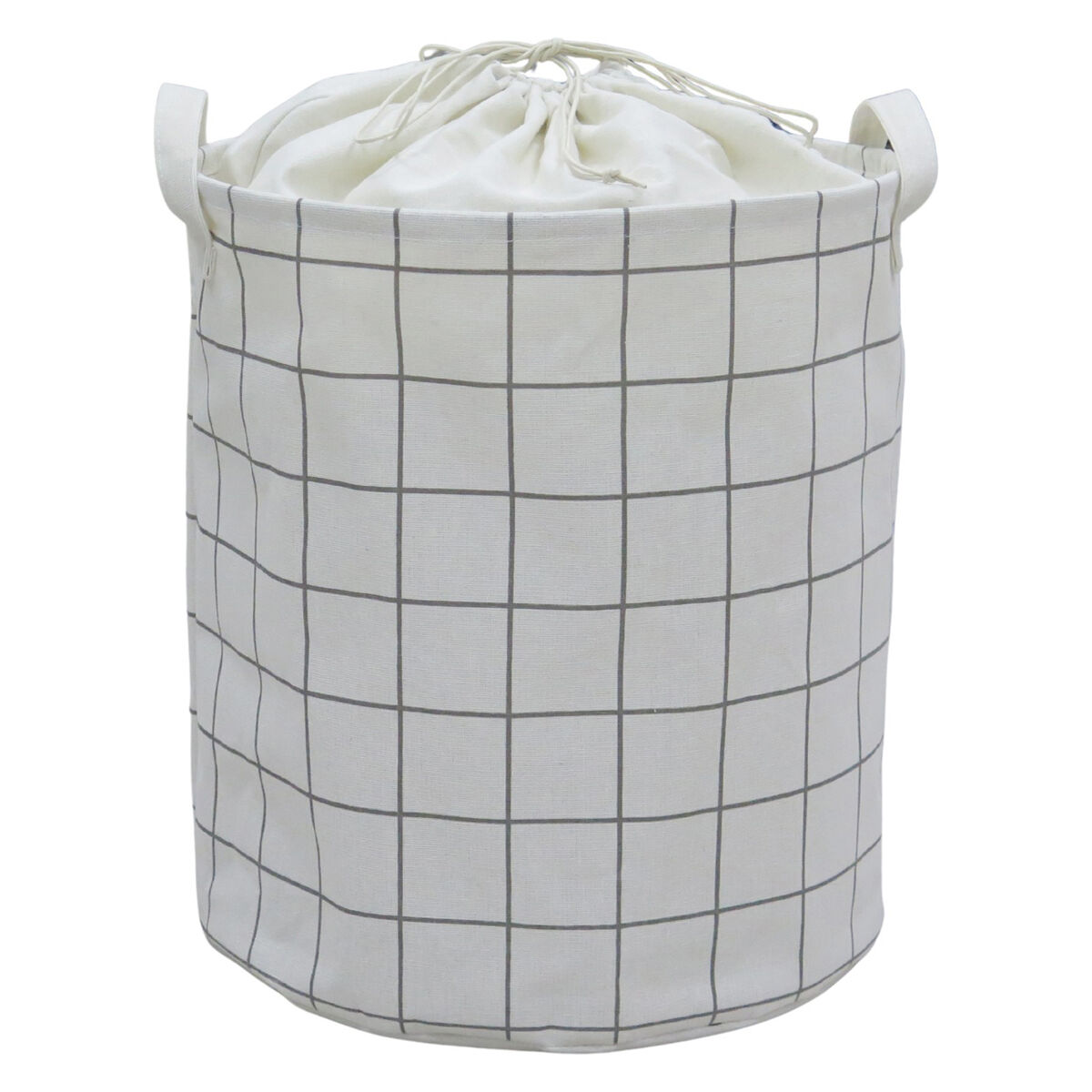 Cesto de roupa HOUSE tecido 45x40x40cm cor branco