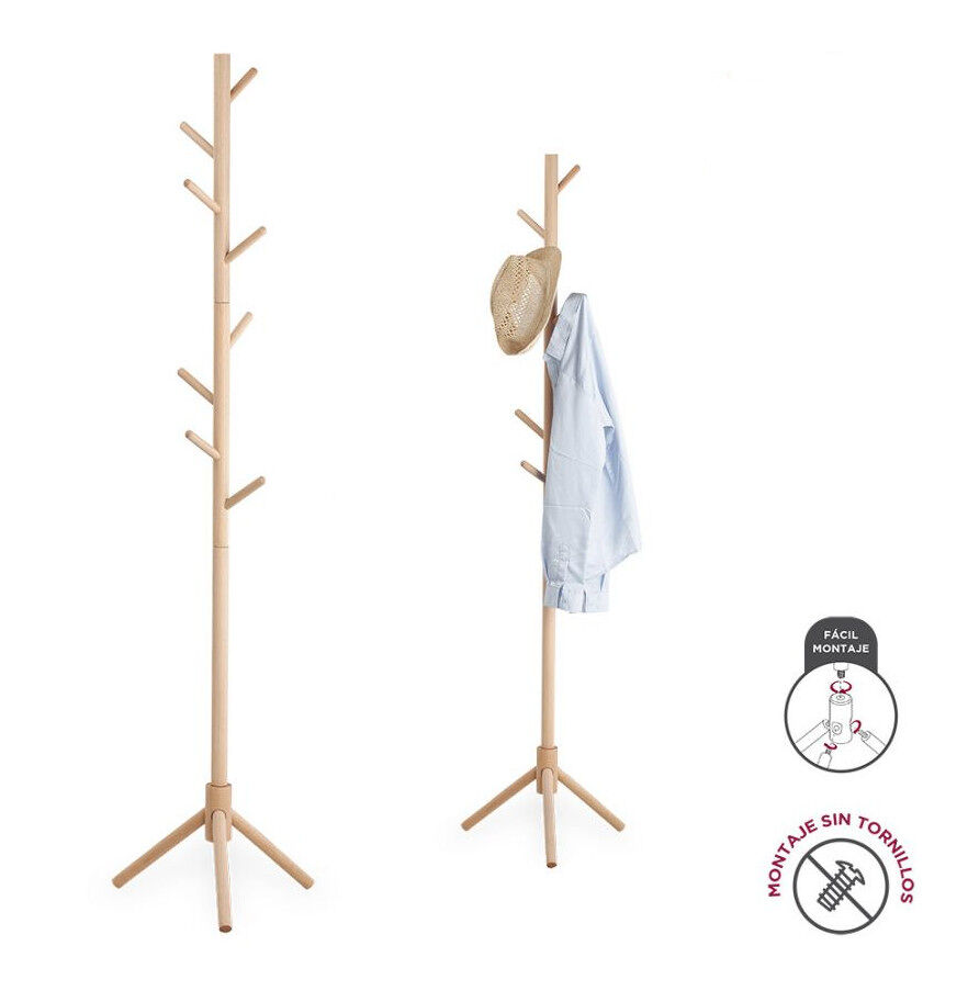 Cabide BLAIR II 175cm 8 ganchos de madeira