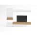 Compacto de TV HECTOR 240cm branco e carvalho Compacto de TV HECTOR 240cm branco e carvalho Branco/ Madeira