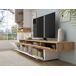 Compacto de TV HECTOR 240cm branco e carvalho Compacto de TV HECTOR 240cm branco e carvalho Branco/ Madeira