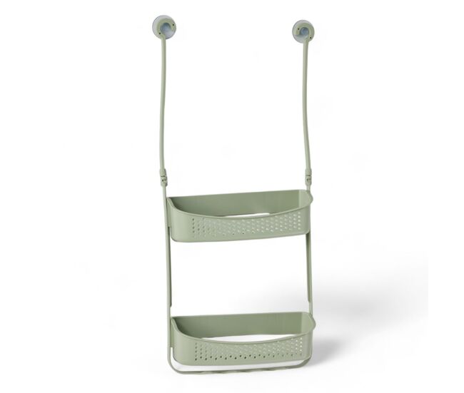 Suporte para acessórios baño com 2 prateleiras verde