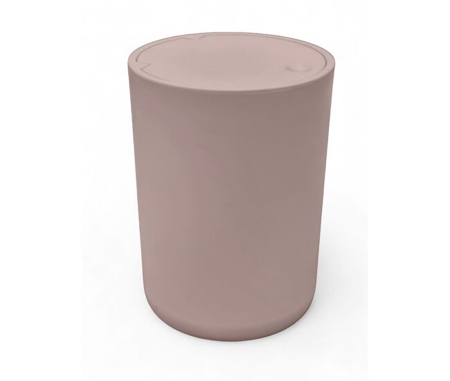 Balde do lixo basura 8,5 litros com tampa abs rosa