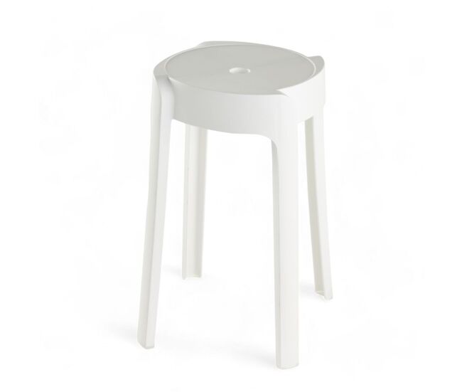 Banco apilable plástico 45cm branco