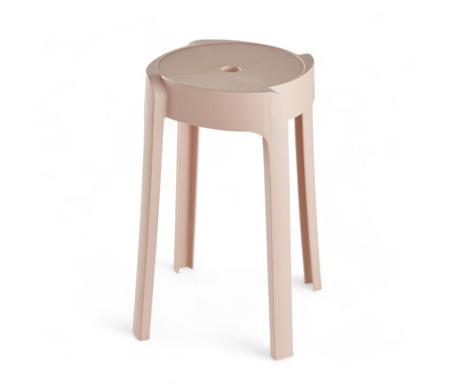 Banco apilable plástico 45cm rosa
