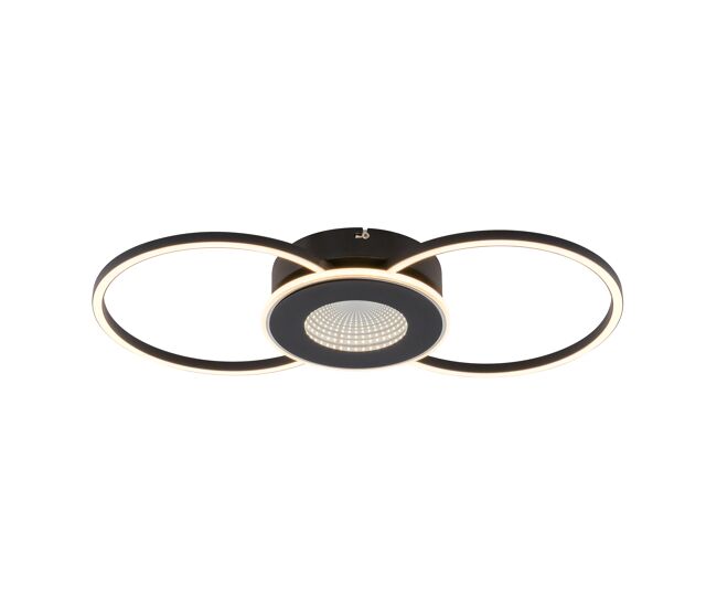 Plafon erato led 20w 57cm cor noir marca conforama - conforama