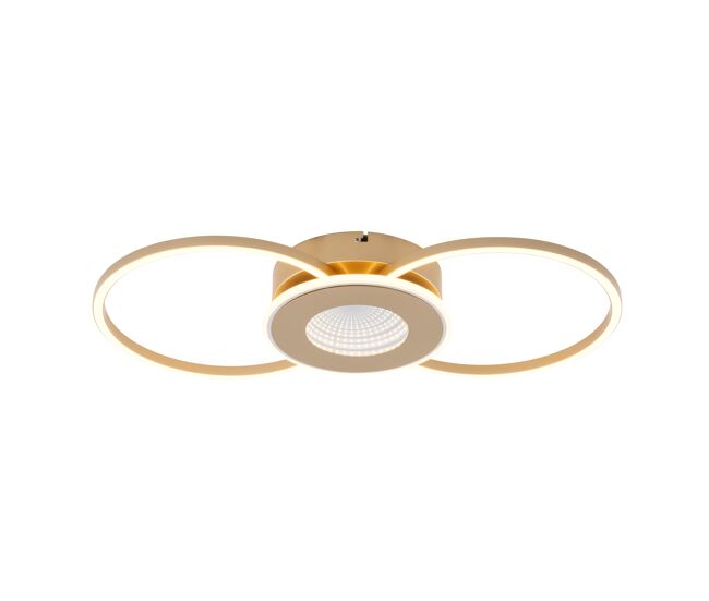 Plafon erato led 20w 57cm cor dourado marca conforama - conforama