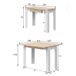 Mesa de cozinha extensível GINA Mesa de cozinha extensível GINA Branco/ Madeira