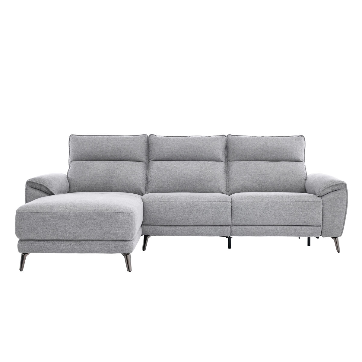 Chaise longue esquerda relax elétrico isa cor cinza claro