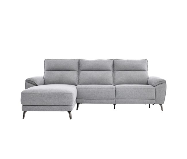 Chaise longue esquerda relax elétrico isa cor cinza claro