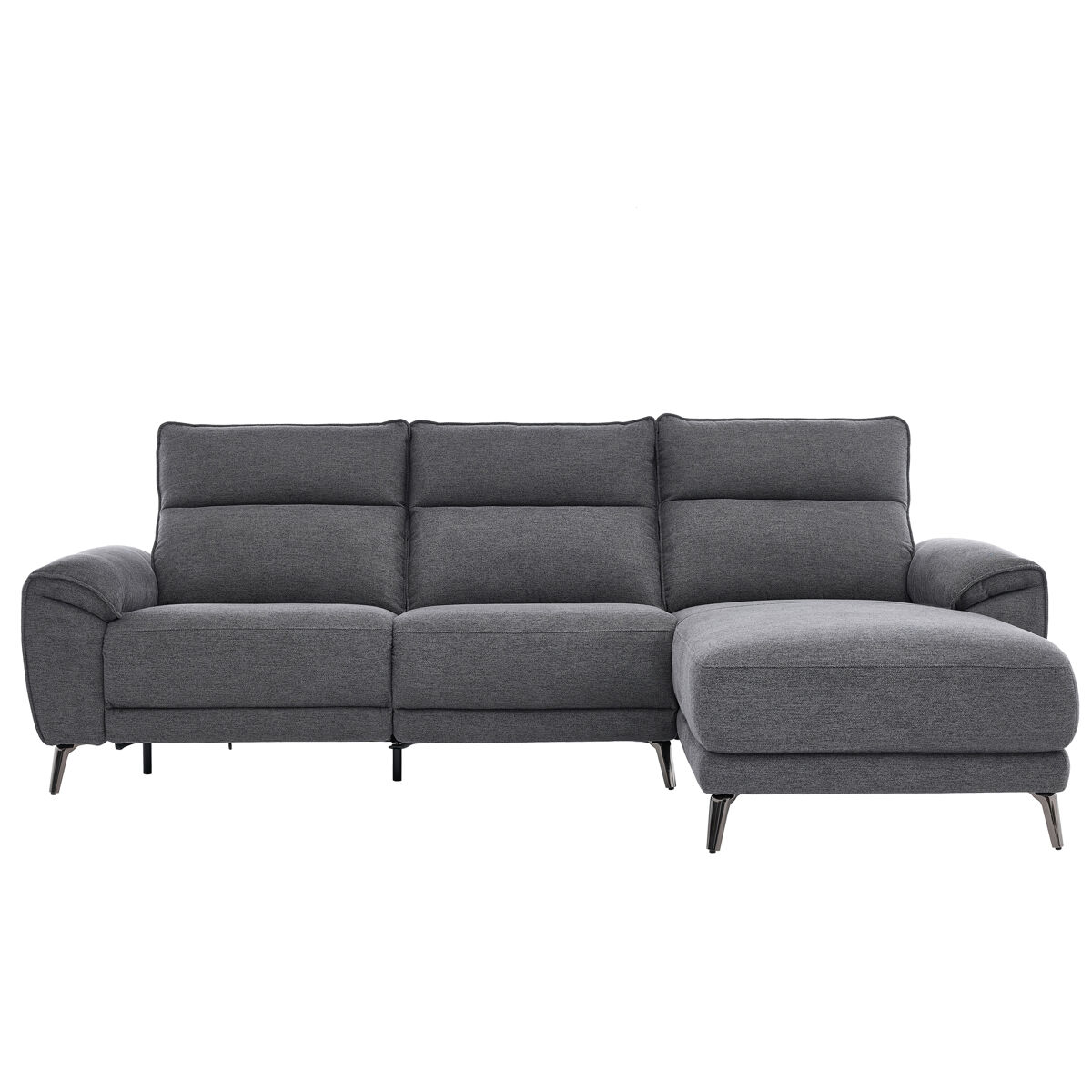 Chaise longue direita relax électrique isa cor gris escuro