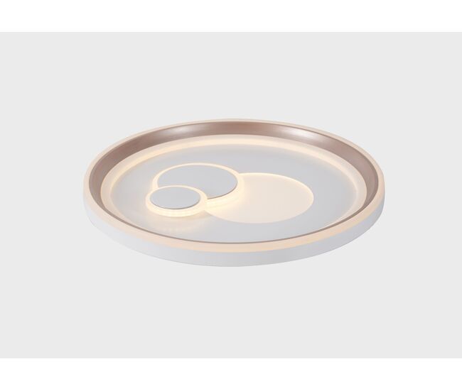 Plafon moon led 36w diâmetro 49,5cm branco - conforama