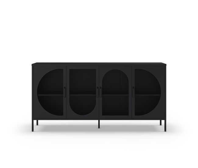 Aparador tayra com 4 portas cor noir - conforama