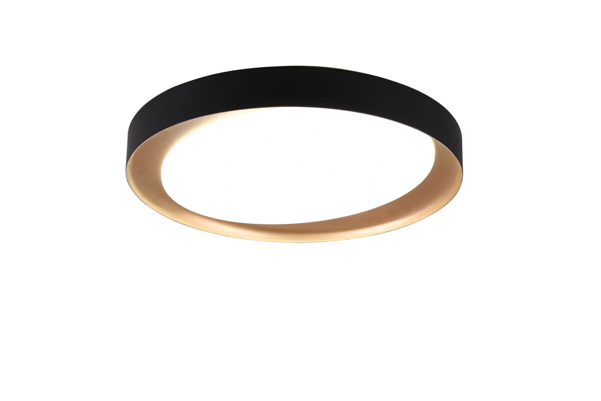Plafon led zeta 24w 48,5cm de diâmetro noir