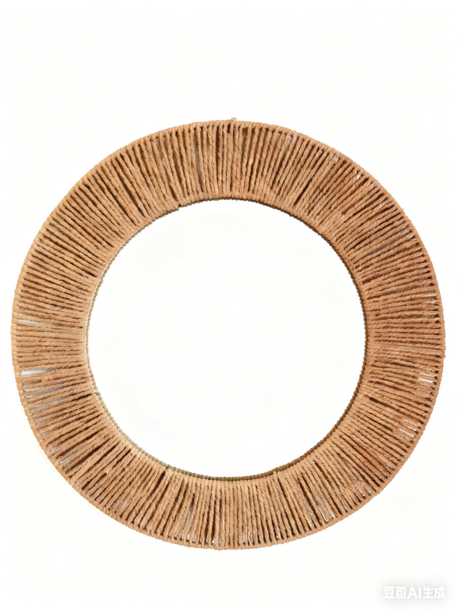 Espelho de parede ADDA 60cm de diâmetro fibra natural