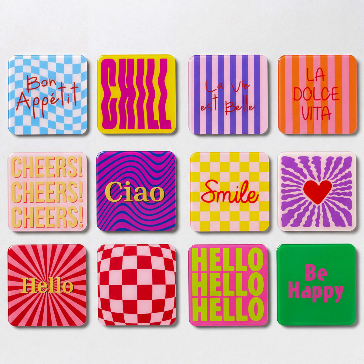 Bases para copos FUN MDF modelos sortidos 9,5cm