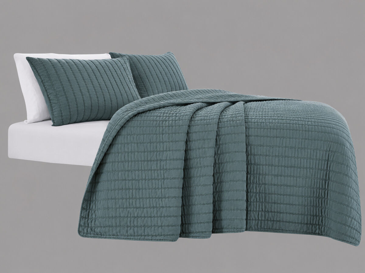 Colcha de algodão vicenza para cama de 90cm cinza