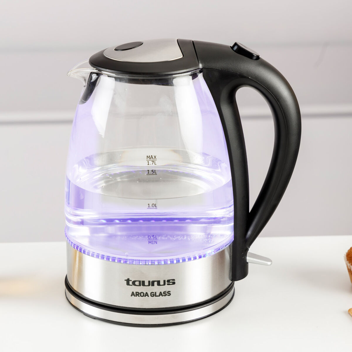 Bouilloire Électrique Taurus Carafe Verre Base 360° 1,8 L 2200 W LED