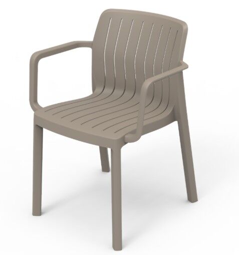Cadeira de jardim lea cor taupe