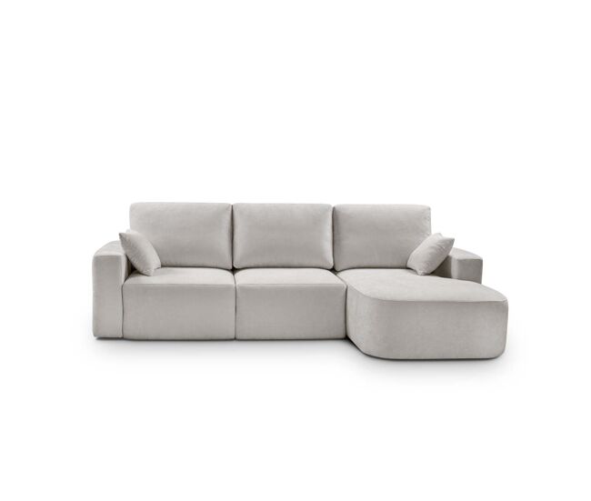 Chaise longue direita round 234cm gris claro