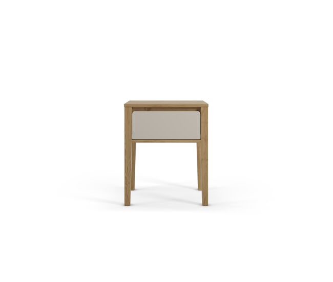 Mesa de cabeceira torreon 1 gaveta branco e carvalho - conforama